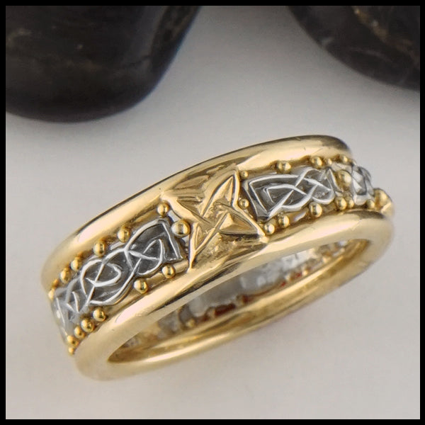 14k White Gold, 14k Gold, 14k Rose Gold Handmade Custom Cremation Ring,  Leaf Band – Ash Urn & Sea LLC