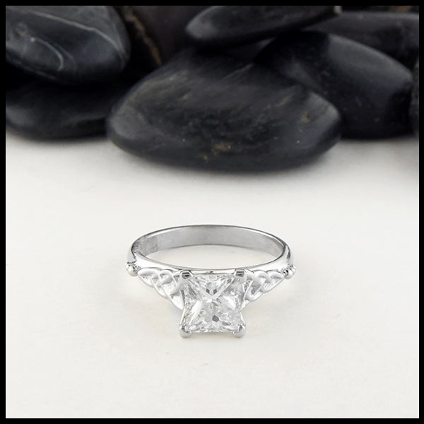 Princess Cut Diamond Ring in 14K white gold