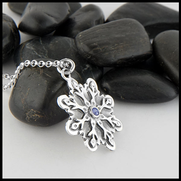 Custom Snowflake pendant by Walker Metalsmiths