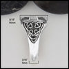 9/16 inch by 3/16 inch Grand Ornate Cross Ring