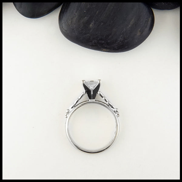 profile view of diamond ring