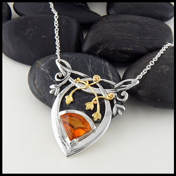Citrine and Ivy Necklace
