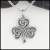 Overhead view of Celtic Shamrock Heart Pendant 