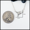 Hummingbird in Sterling Silver with an option for 16" or 18" Cable Chain.