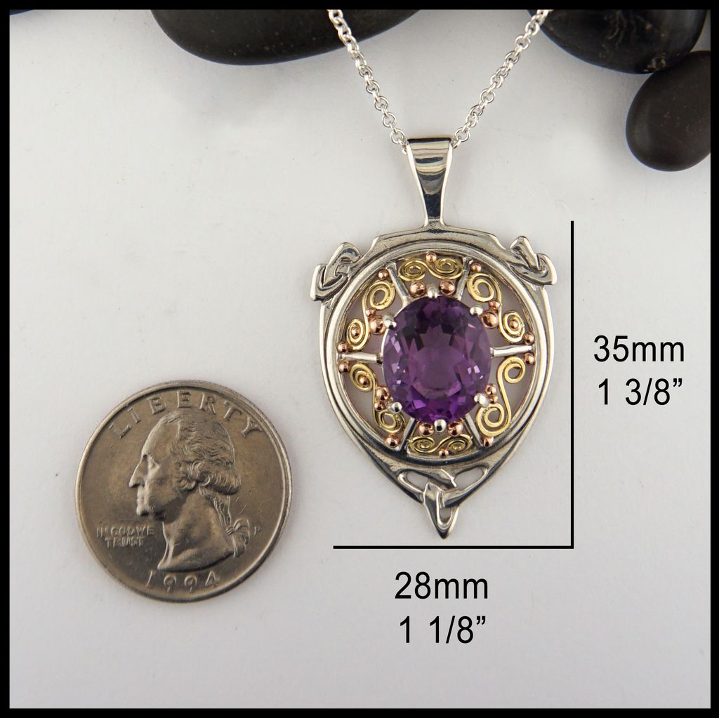 Large Purple Amethyst Pendant
