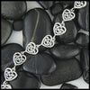 Sterling silver heart link bracelet
