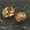 Men's Celtic Knot Ring with Bloodstone and Marble
