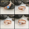 Moonstone Spiral Knot Celtic Ring with Gemstones in 14K Gold