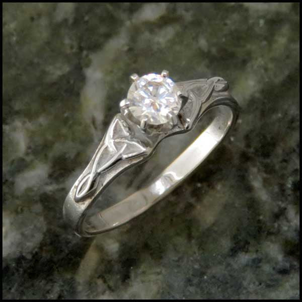 Celtic Trinity Knot Engagement Ring Solitaire