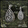 Small and Large Teardrop Triquetra pendant in Sterling Silver