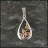 Celtic teardrop pendants in Sterling Silver and Gold