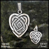 Celtic heart pendant in Sterling Silver