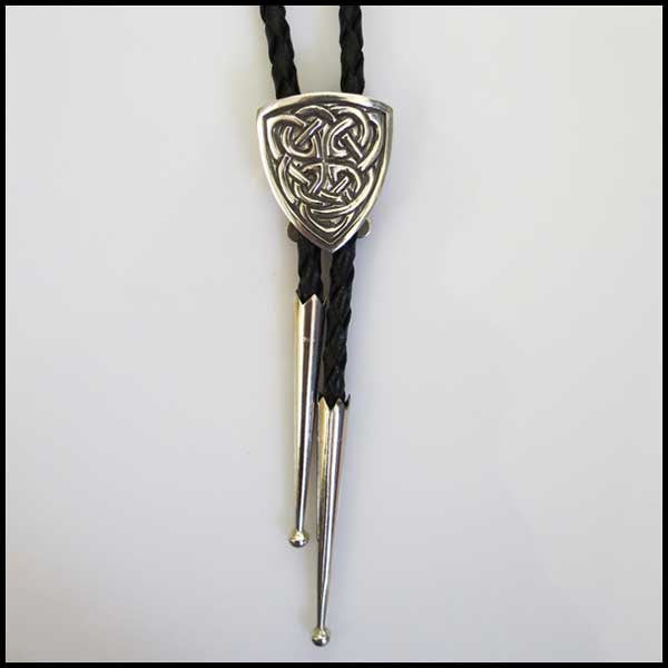 Sterling Silver and Leather Bolo Tie