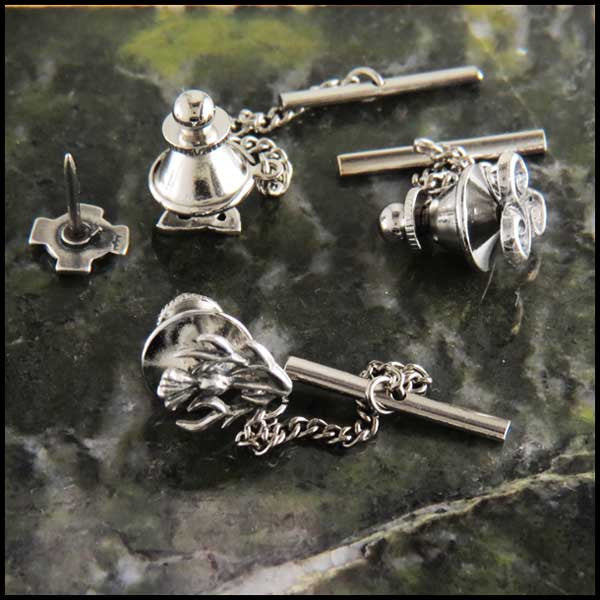 Sum of Parts Tie Tack Set (Set of Two) Sterling Silver / Without Engraving