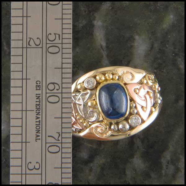 Sapphire Trinity Knot Custom Celtic Ring