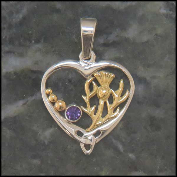 Celtic Heart pendants in Sterling Silver and Gold
