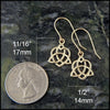 Celtic trinity heart earrings