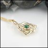 Trinity Knot Heart Pendant with Tsavorite