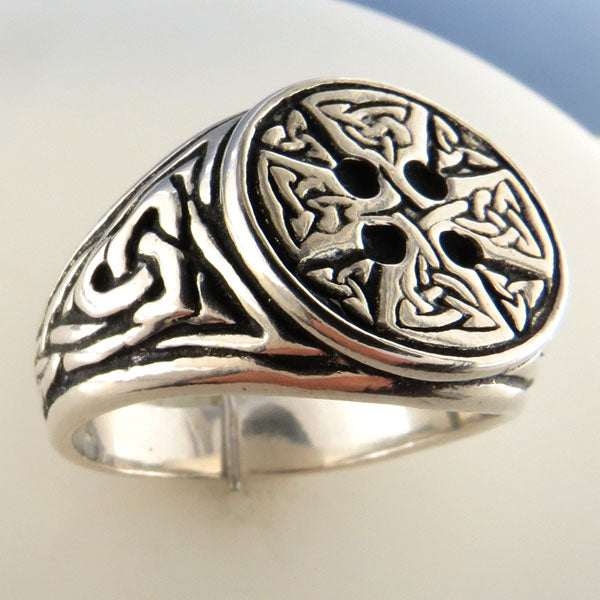 Celtic Cross Sterling Silver Ring