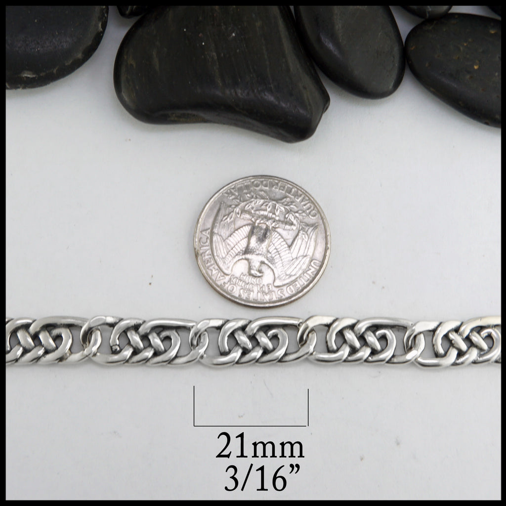 celtic link bracelet size 21mm 3/6" link