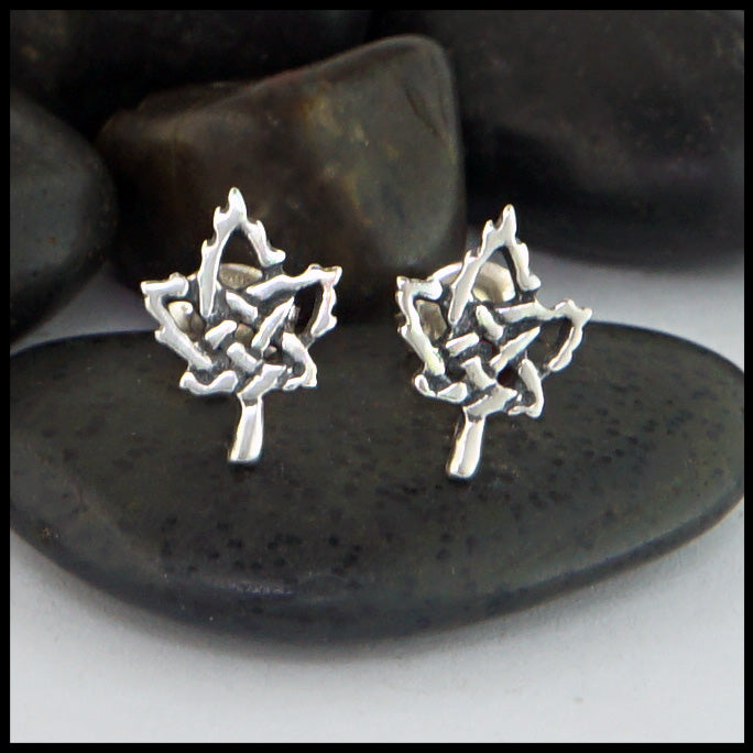 celtic maple leaf earrings