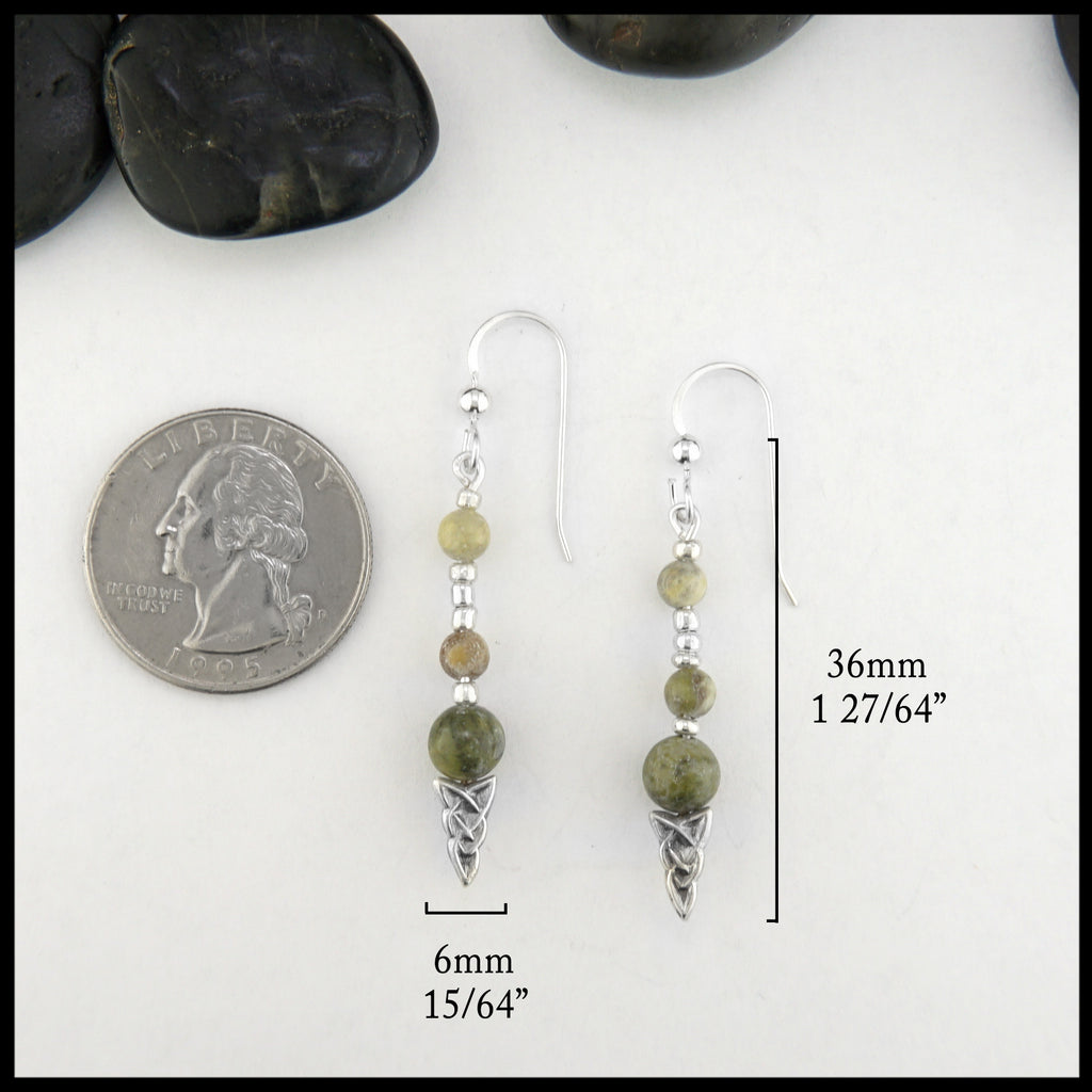 connemara earrings size 36mm 1 27/64" length 6mm 15/64" width 