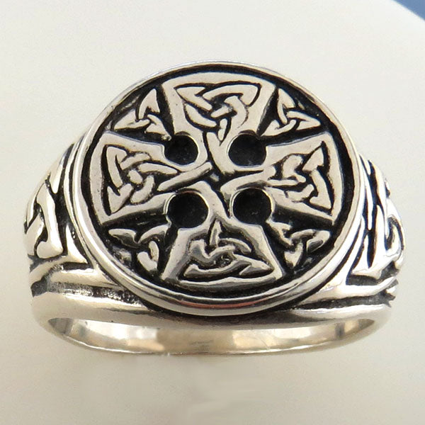 Celtic Cross Sterling Silver Ring