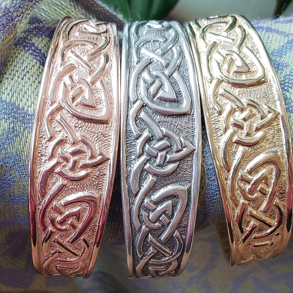 Rose Gold, Silver, and Yellow Gold Cuff Bracelets