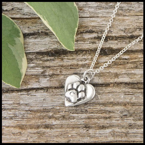 Open Heart Dog Paw Necklace - Lisa Welch Designs