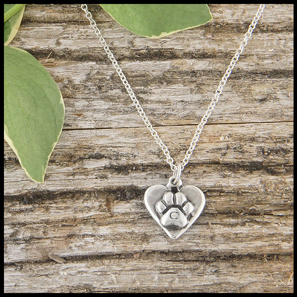 Personalized Paw Print Necklace Walker Metalsmiths