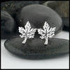 maple leaf earrings
