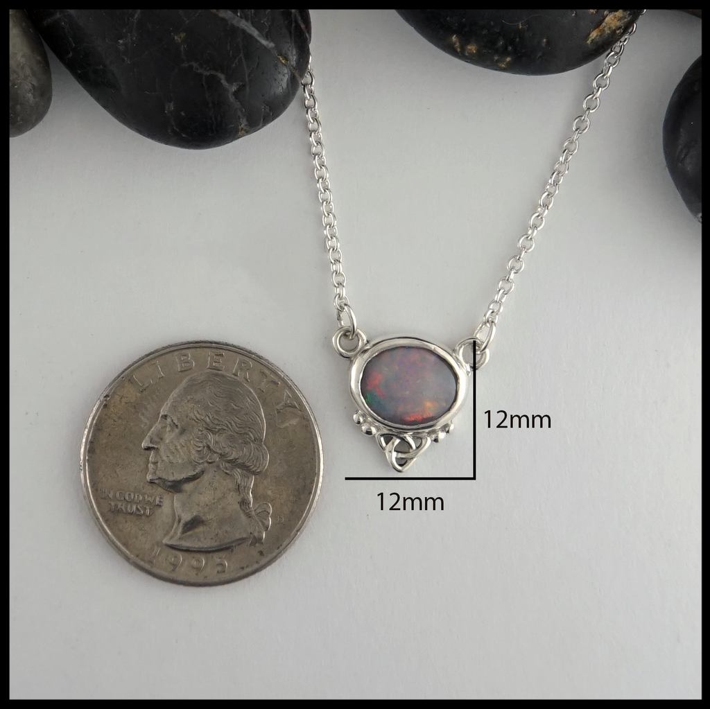 This 1.43 ct opal is custom set in a sterling silver pendant.