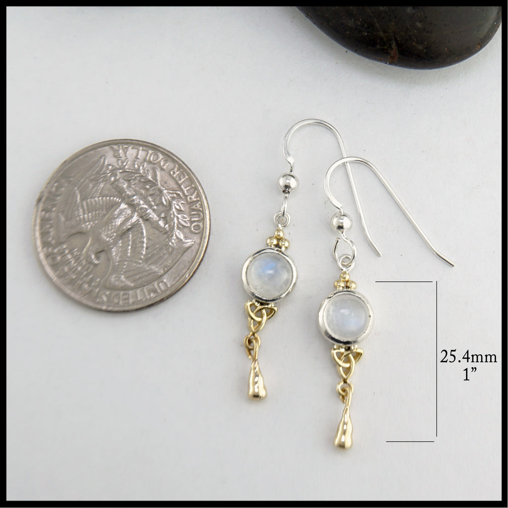Moonstone earrings size 25.4mm 1"