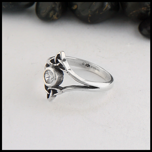 Trinity ring birthstone ring