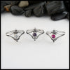 Trinity ring with birthstone