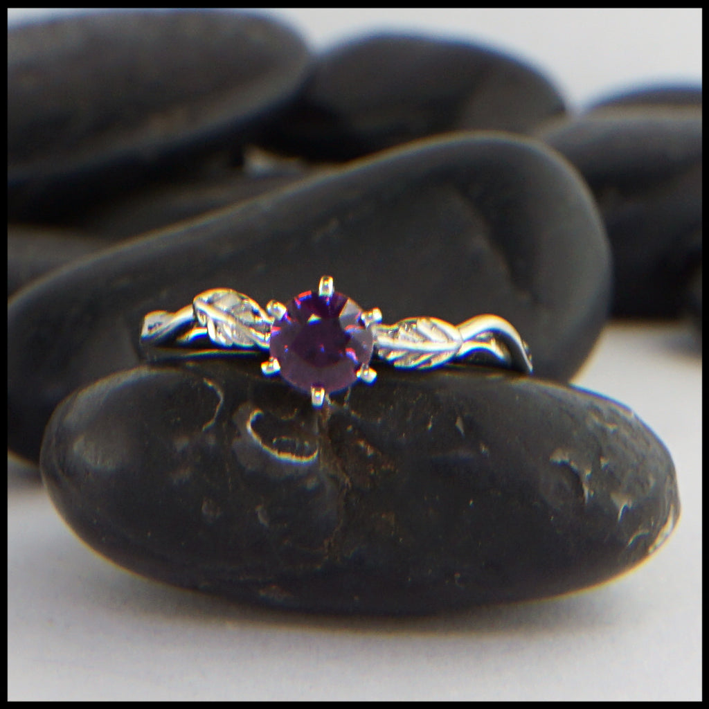 Pink sapphire Wedding Band 