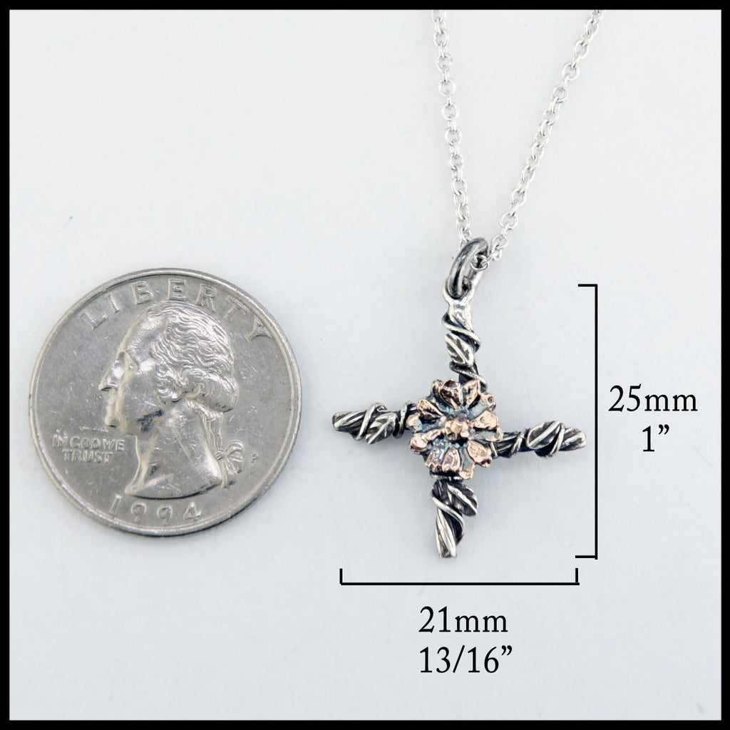 small brigid cross 25mm 1" length 21mm 13/16" width 