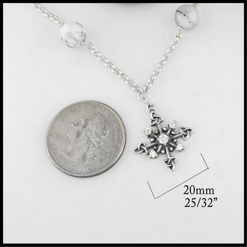 snowflake pendant size 20mm 25/32"