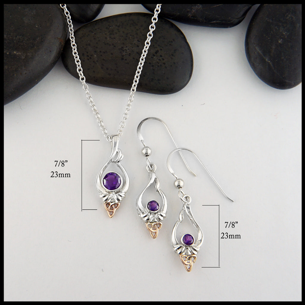 Trinity set Necklace size 23mm and earring size 23mm